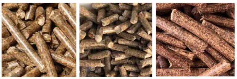various wood pellets
