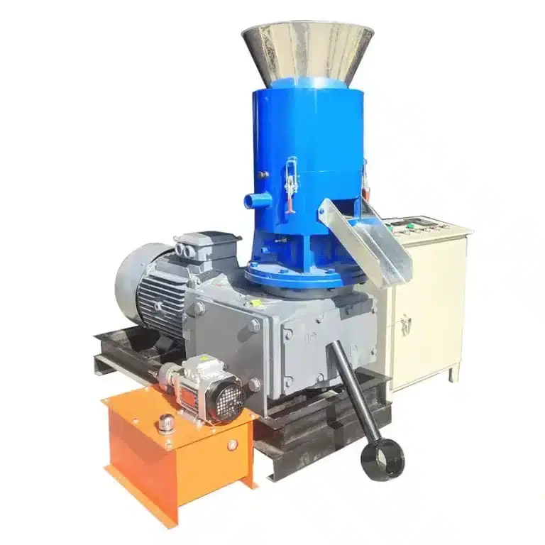 Flat die pellet mill for small pellet production