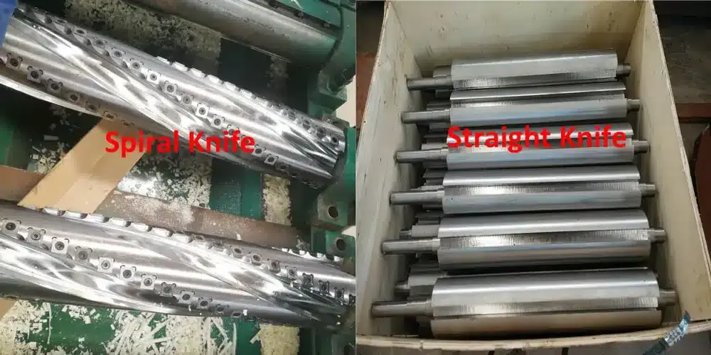 two different kinds knives for wood shaving machine