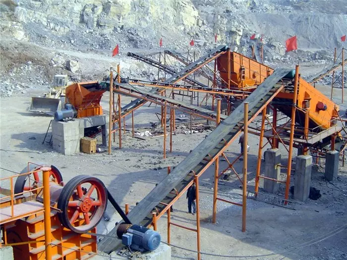 Mining stone production line site