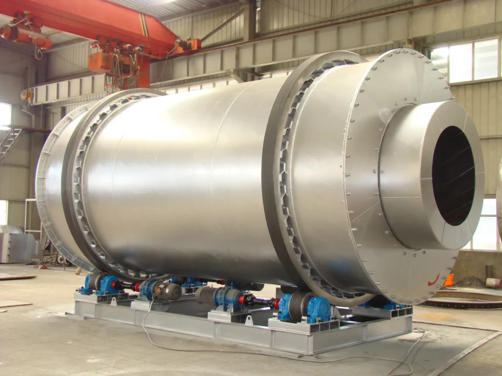 industrial rotary dryer machine in manufacturer workshop