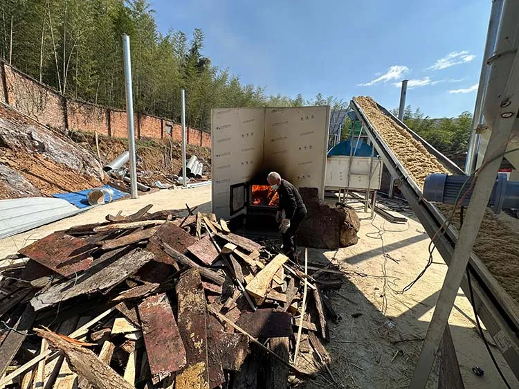 gorilnik na biomaso, kurjenje lesnih ostankov