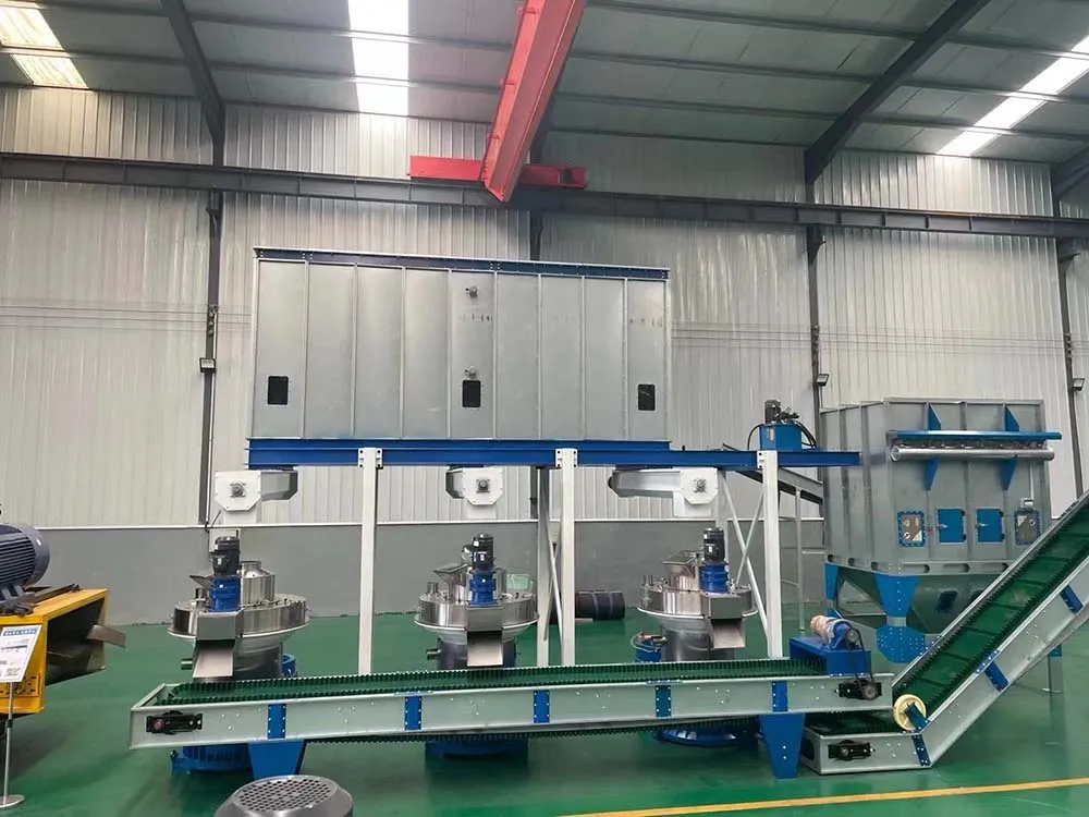 pellet line in our showroom