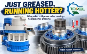 pellet mill roller bearing hotter after greasing
